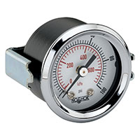 100 Series 0 to 100 psi Range Acrylonitrile Butadiene Styrene (ABS) and Steel Case Dry Pressure Gauge (15-120-100-psi/kPa)