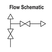 Flow Schematics for 2000/2100 Series Static Pressure Block and Bleed 2 Manifold Valves with Hard and Soft Seat