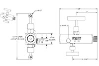 2170 Series1/2 in. Connection Size Block and Bleed 2 Needle Valve with Soft Seat (21070-EMFC)