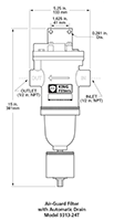 9313 Series Air-Guard Bronze Filter with Auto Drain