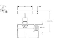 400 Series 1/4 in. Connection Size Standard Needle Valve with Hard Seat (402-MFAC)