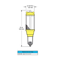 4532 Series 12 scfm Visi-Guard Polycarbonate Sump Filter/Dryer with Auto Drain