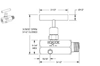 700 Series Block and Bleed Needle Valves with Soft Seat 1/4 in. Connection Size Block and Bleed Needle Valve with Soft Seat (702-MFC)