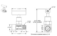 100 Series 1/8 in. Connection Size Mini Needle Valve with Hard Seat (101-MFB)