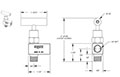 100 Series 1/2 in. Connection Size Mini Needle Valve with Hard Seat (102-MFAB)