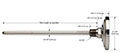 100 Series 2-1/2 in. Stem Lengths Industrial Type Bimetal Thermometer (20-110-025-0/140-F/C) - 2