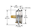 900 Series 0 to 1.6 bar Acrylonitrile Butadiene Styrene (ABS) and Stainless Steel Liquid Filled Pressure Gauge with Panel Mount Clamp - 5