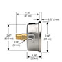 900 Series 0 to 1.6 bar Acrylonitrile Butadiene Styrene (ABS) and Stainless Steel Liquid Filled Pressure Gauge - 2