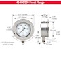 400/500 Series All Stainless Steel Dry and Liquid Filled Pressure Gauges (40-500-10000-psi-1/4-SSFF-ST8)