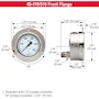 400/500 Series All Stainless Steel Dry and Liquid Filled Pressure Gauges (40-410-1000-psi/kg/cm2-SSFF)