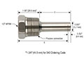 2-1/2 in. Stem Length Thermowell (100-025-316-SS)